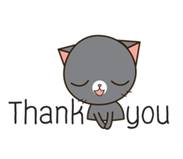 Silver blue cat and friend (eng) sticker #10773508