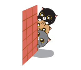 Silver blue cat and friend (eng) sticker #10773510