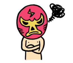 I am a masked wrestler sticker #10773543