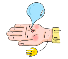 Hand says things sticker #10774564