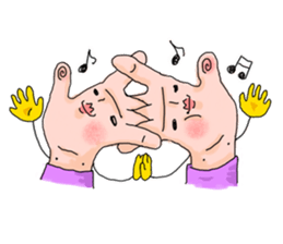 Hand says things sticker #10774566