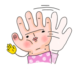 Hand says things sticker #10774568