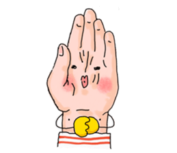 Hand says things sticker #10774574