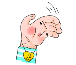 Hand says things sticker #10774583