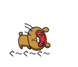 The bear which communicates by a balloon sticker #10777043