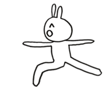 Enjoyment rabbit sticker #10777080