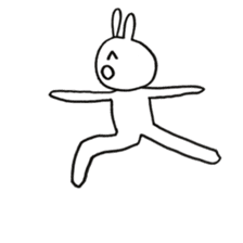 Enjoyment rabbit sticker #10777080