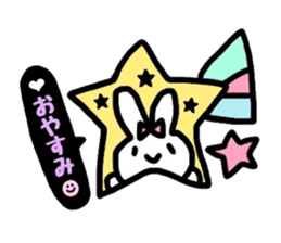 neon rabbit sticker #10778859
