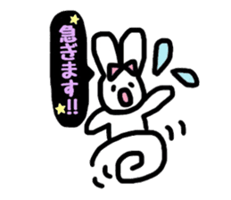 neon rabbit sticker #10778870