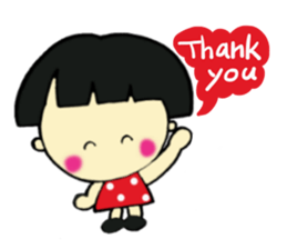 short person and dog  english version sticker #10779592