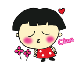 short person and dog  english version sticker #10779594