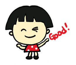 short person and dog  english version sticker #10779597