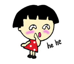 short person and dog  english version sticker #10779600