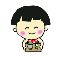 short person and dog  english version sticker #10779604