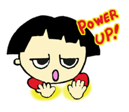 short person and dog  english version sticker #10779606