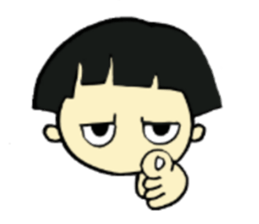 short person and dog  english version sticker #10779607