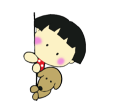 short person and dog  english version sticker #10779611