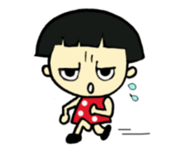 short person and dog  english version sticker #10779614