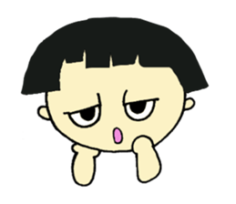 short person and dog  english version sticker #10779615