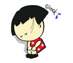 short person and dog  english version sticker #10779616