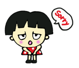 short person and dog  english version sticker #10779620