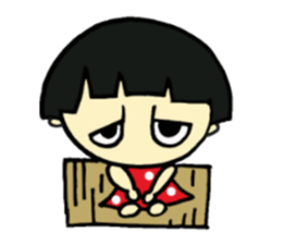 short person and dog  english version sticker #10779621