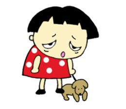 short person and dog  english version sticker #10779623