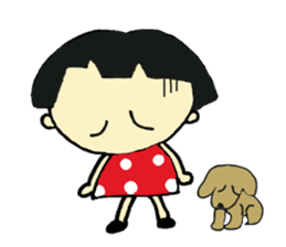 short person and dog  english version sticker #10779624