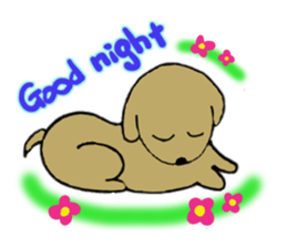 short person and dog  english version sticker #10779630