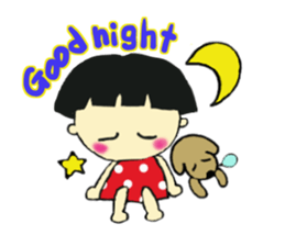 short person and dog  english version sticker #10779631