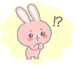 Pink cute rabbit sticker sticker #10780872
