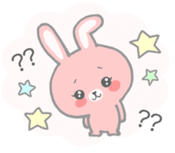 Pink cute rabbit sticker sticker #10780875