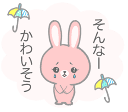 Pink cute rabbit sticker sticker #10780882