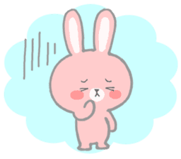 Pink cute rabbit sticker sticker #10780883