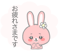 Pink cute rabbit sticker sticker #10780887