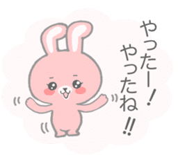 Pink cute rabbit sticker sticker #10780893