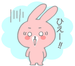 Pink cute rabbit sticker sticker #10780901
