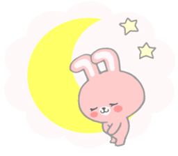 Pink cute rabbit sticker sticker #10780907