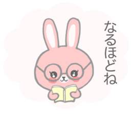 Pink cute rabbit sticker sticker #10780908
