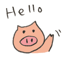 Pig's name is Sato sticker #10781533