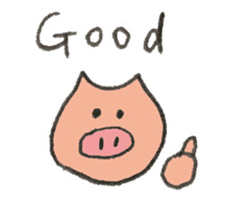 Pig's name is Sato sticker #10781534