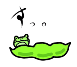 Green soybeans  frog sticker #10781632
