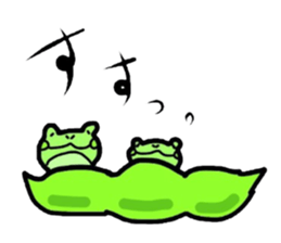 Green soybeans  frog sticker #10781633