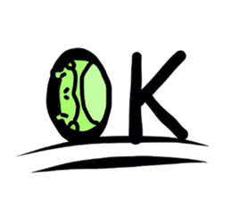 Green soybeans  frog sticker #10781661