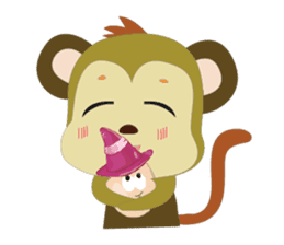 Funny Little Monkeys sticker #10781811