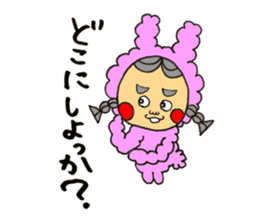 rabbit costume j 2 sticker #10782961