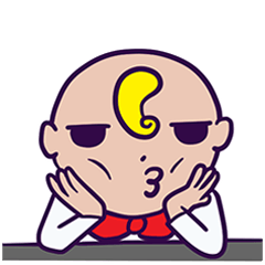 A hairstyle is a strange child.