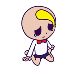 A hairstyle is a strange child. sticker #10784283