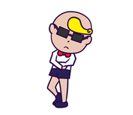 A hairstyle is a strange child. sticker #10784285