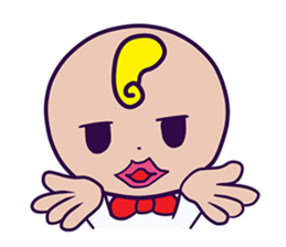 A hairstyle is a strange child. sticker #10784294